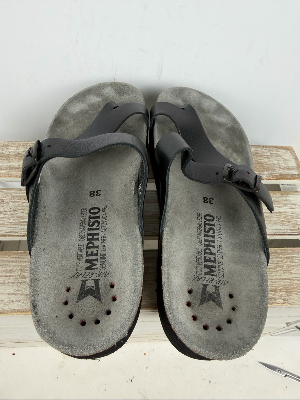 Mephisto Helen sandals in black Leather upper with cork size 8 - Picture 8 of 13
